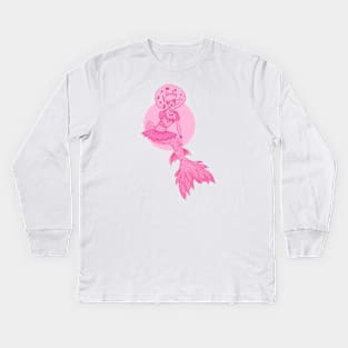 Candy Floss Mermaid Kids Long Sleeve T-Shirt